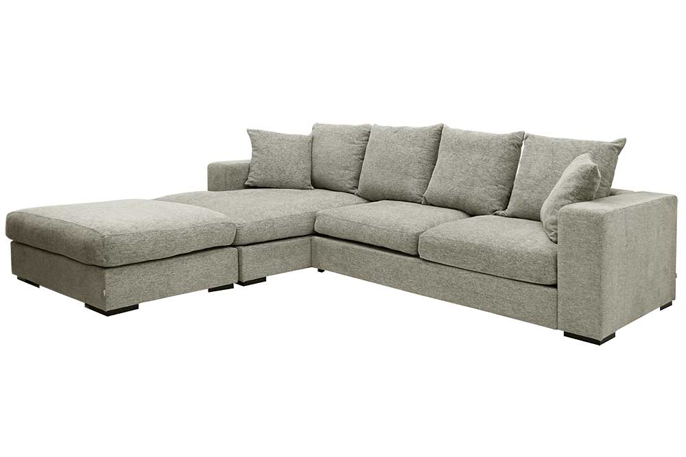 L Shape Sofa with Ottoman (Fabric) (Used)