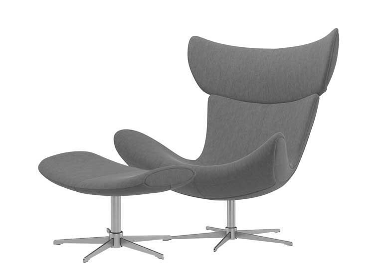 Lounge Chair with Ottoman (Fabric) (Used)