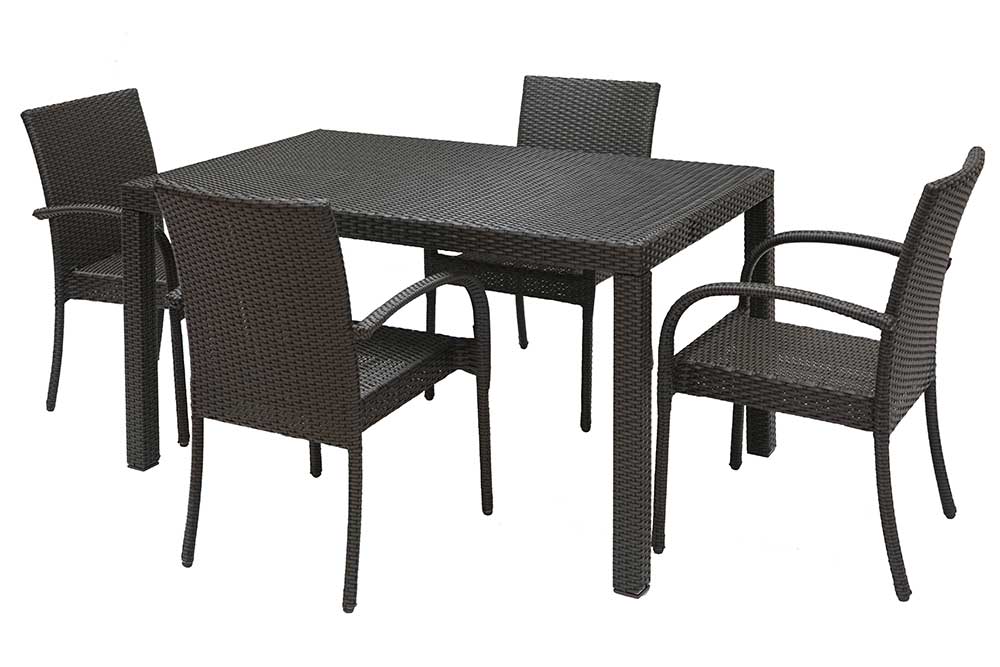 Garden Table with 4 Garden Chairs Set (Used)